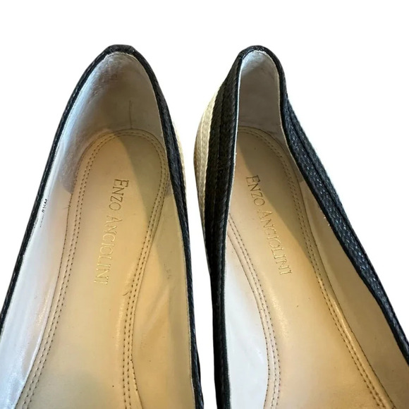 Enzo Angiolini Bullseye Raffia Flats Slip On Ballet Color Block Size 8.5 Women's - Picture 4 of 14
